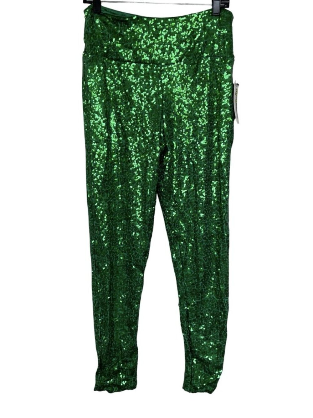 Tipsy Elves Womens Irish Green Sequined Leggings Size Large St. Patrick’s Day